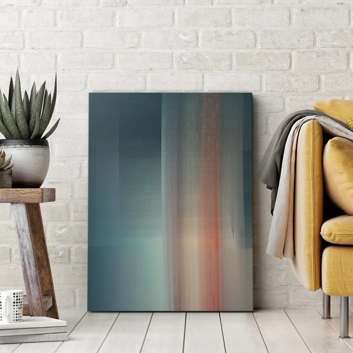 Schilderen op canvas - Abstractie: golven van licht - 50x70 cm