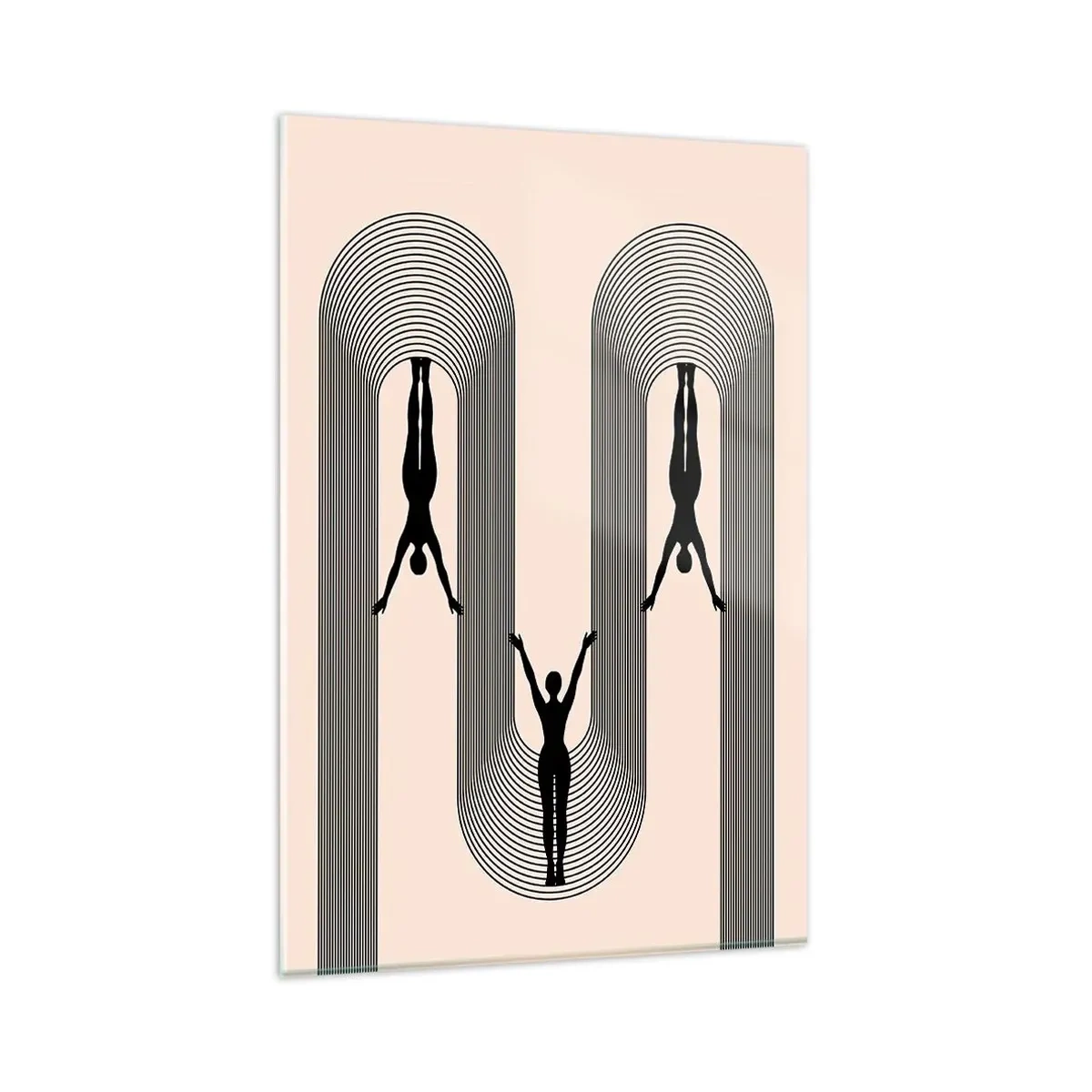 Schilderen op glas - Op zijn kop - 80x120 cm