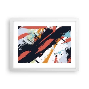 Poster in een witte lijst - Dynamische compositie - 40x30 cm