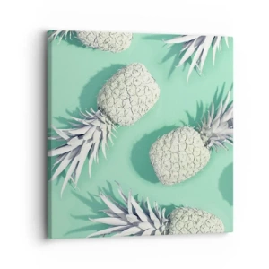 Schilderen op canvas - Het gaat goed met munt - 30x30 cm