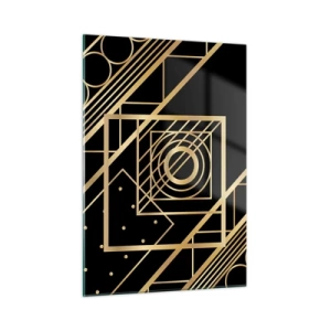 Schilderen op glas - Gouden geometrie - 50x70 cm