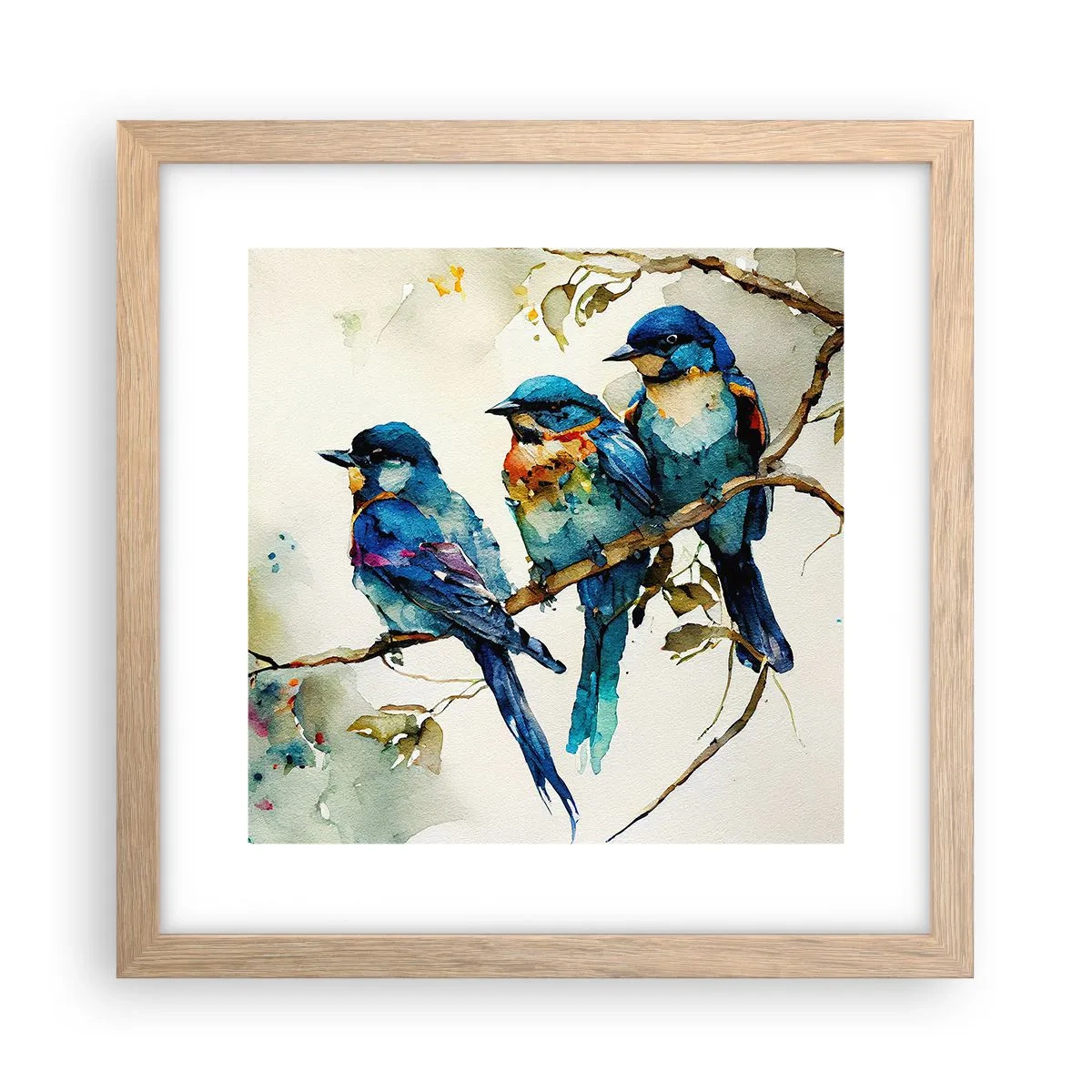 Een poster in een licht eiken lijst - Is hij boos geworden? - 30x30 cm