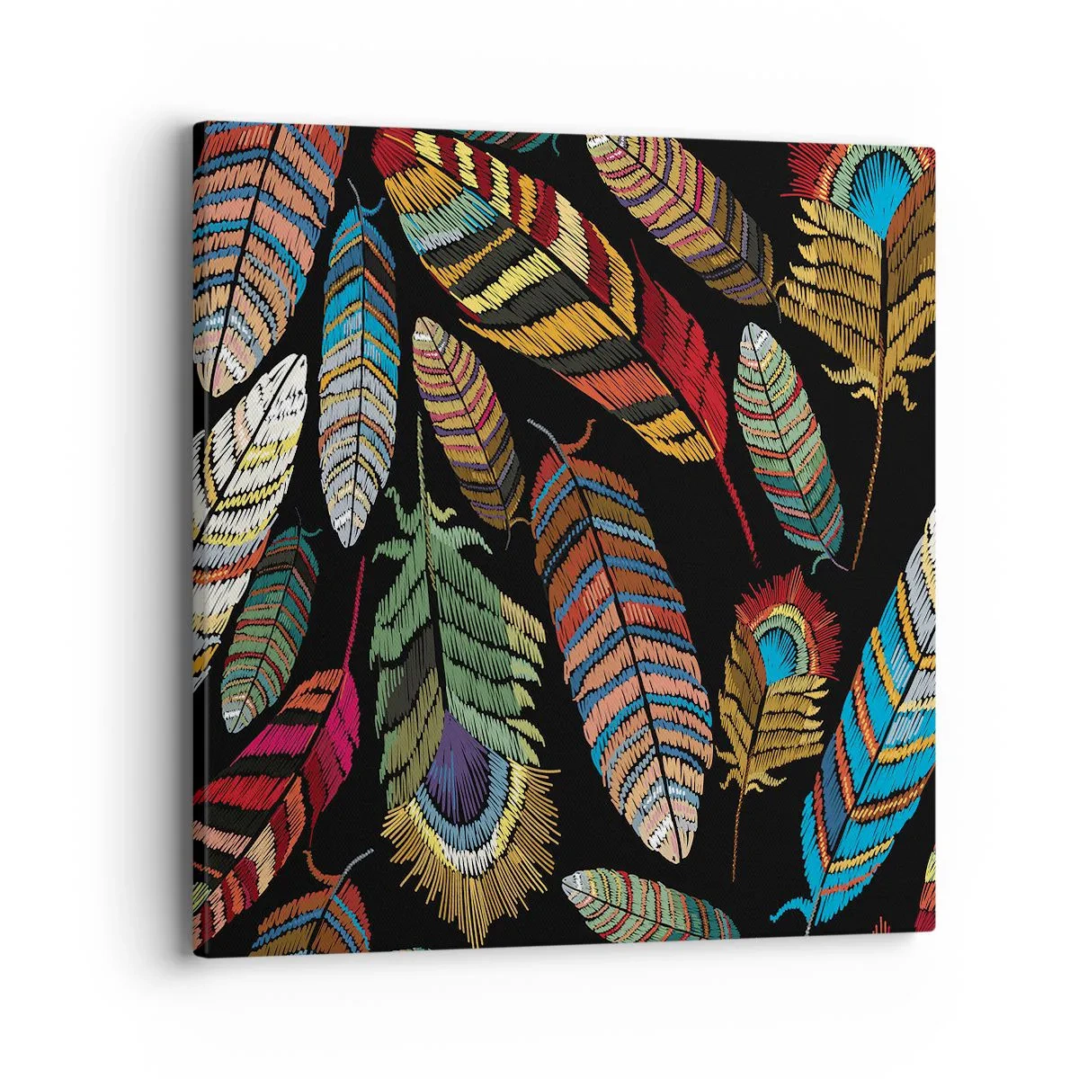 Schilderen op canvas - Het vogelcarnaval - 40x40 cm