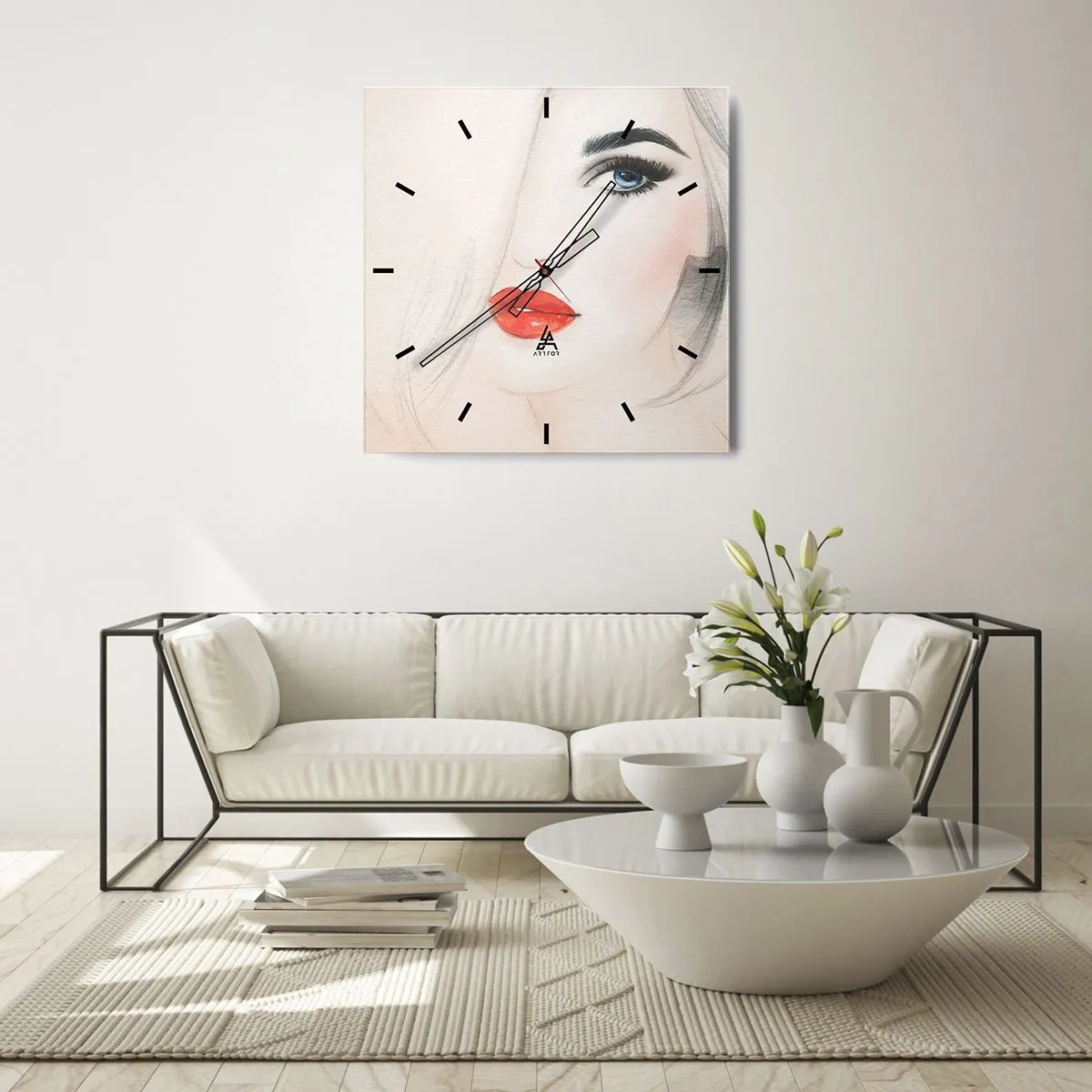 Wandklok - Klok - Het hypnotiseert en bedwelmt - 30x30 cm