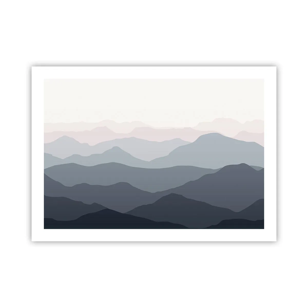 Poster - Golven van de bergen - 70x50 cm