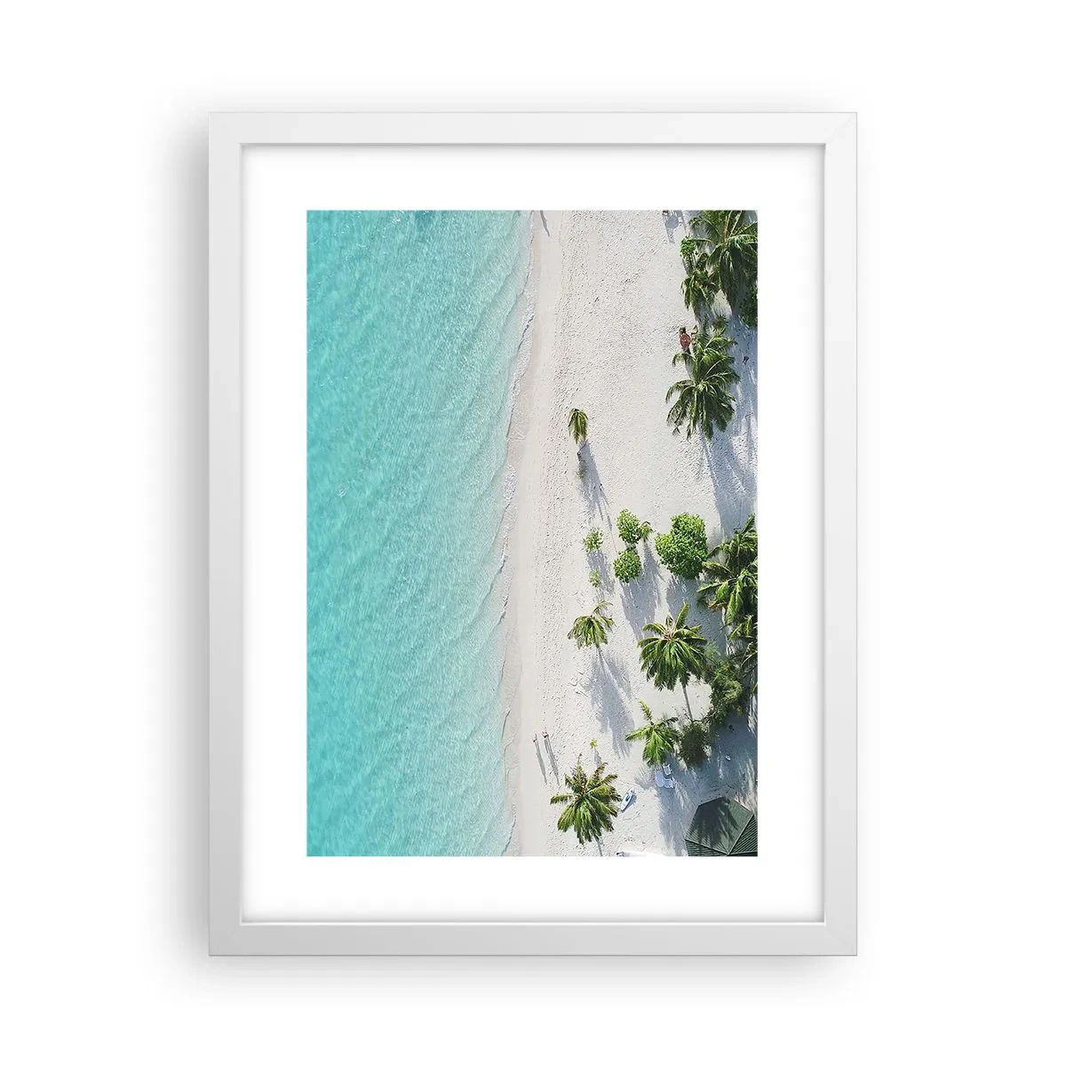 Poster in een witte lijst - Een vakantie in het paradijs - 30x40 cm