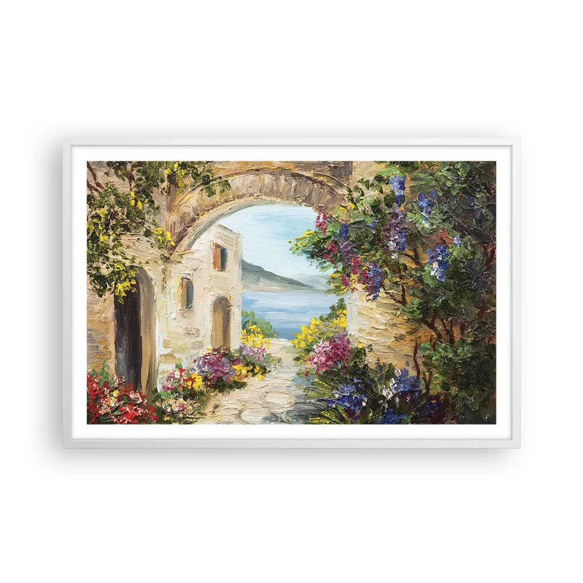 Poster in een witte lijst - De charme van een kustprovincie - 91x61 cm