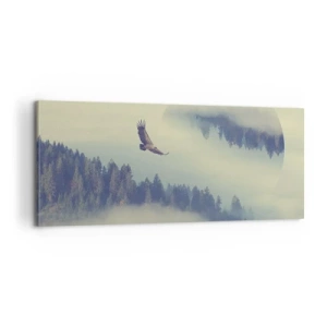 Schilderen op canvas - Ik zag de schaduw van een adelaar - 100x40 cm