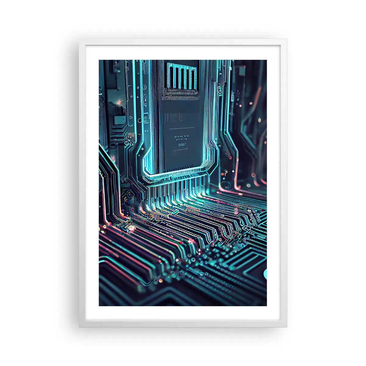 Poster in een witte lijst - Ik ben aan het denken… - 50x70 cm