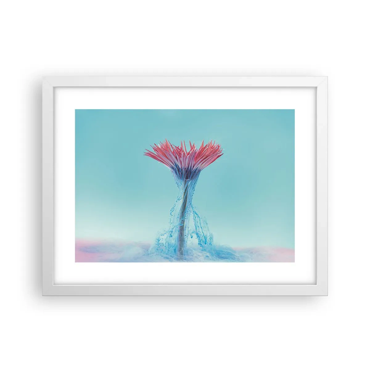 Poster in een witte lijst - In een verkwikkende omhelzing - 40x30 cm