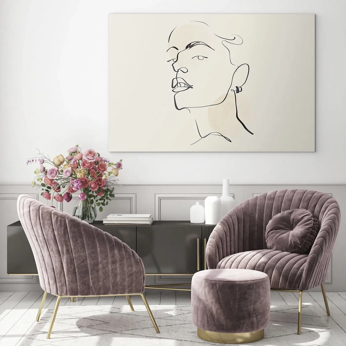 Schilderen op glas - Een trotse blik - 120x80 cm