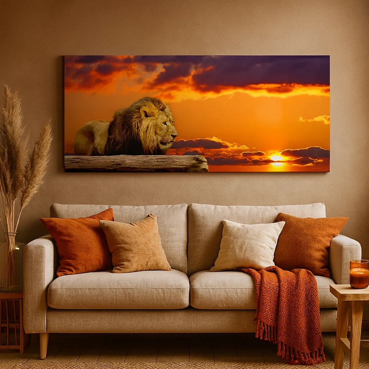 Schilderen op canvas - Koning van de natuur - 30x30 cm