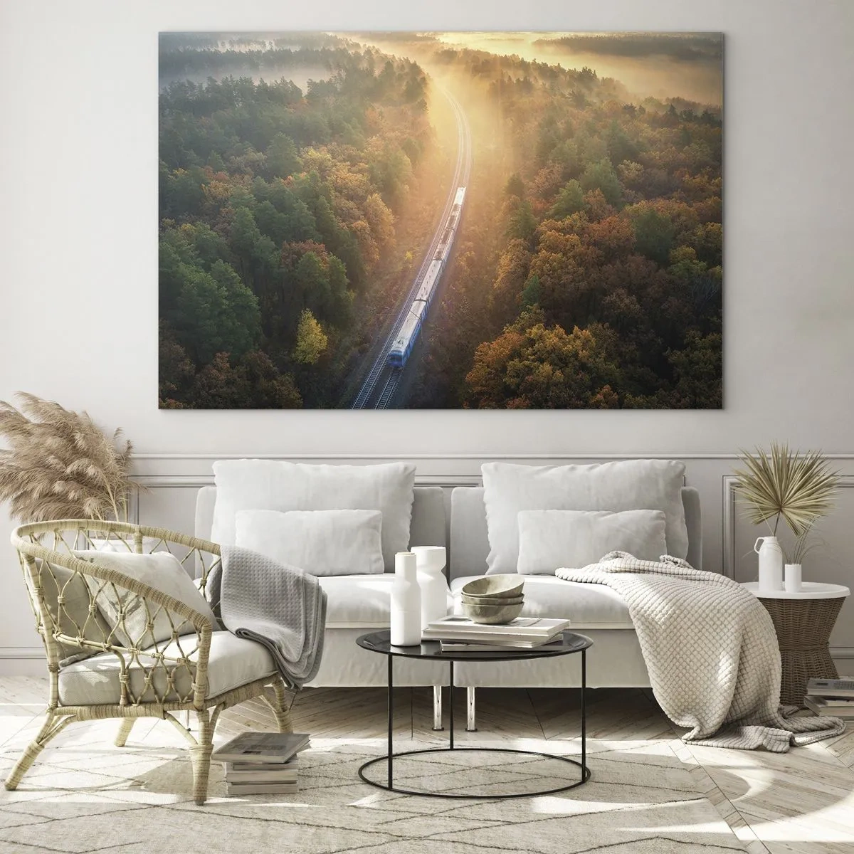 Schilderen op glas - Herfst reis - 100x70 cm