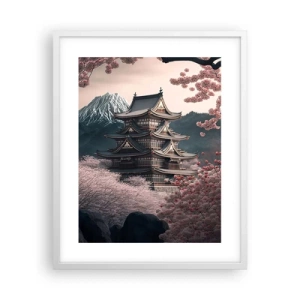 Poster in een witte lijst - Het land van de kersenbloesem - 40x50 cm