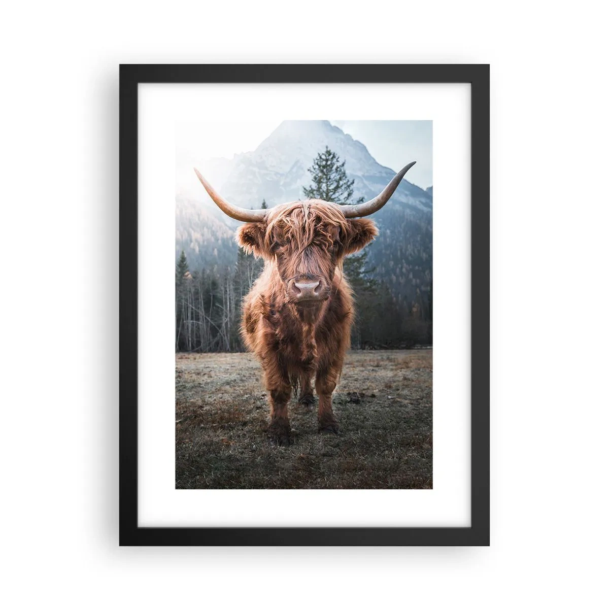 Poster in een zwarte lijst - Groeten uit de bergweide - 30x40 cm