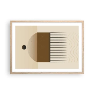 Een poster in een licht eiken lijst - verschillende staten - 70x50 cm