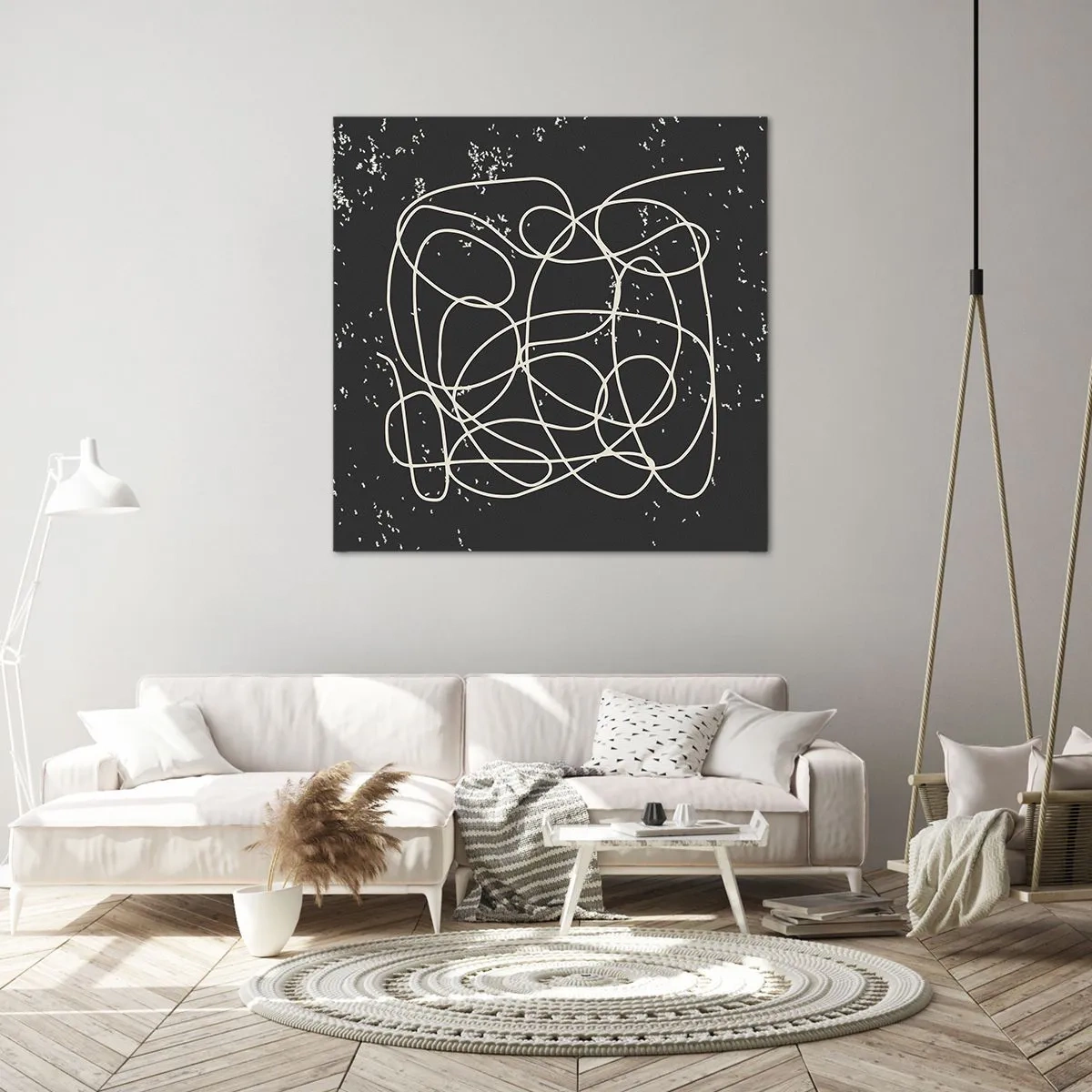 Schilderen op canvas - Dwalende gedachten - 30x30 cm