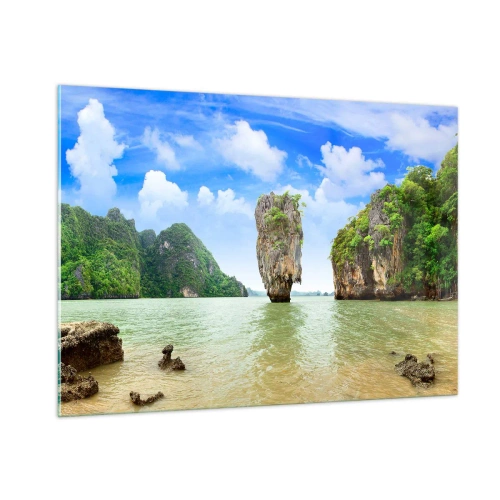 Schilderen op glas - Rotsachtige wonderen van de natuur - 100x70 cm