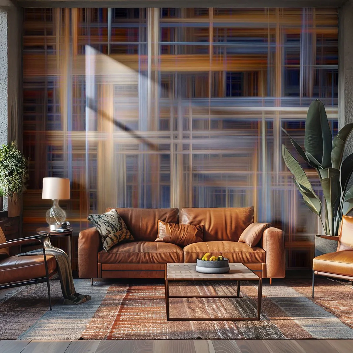 Fotobehang Premium Canvas - Geweven van licht - Abstractie, Deel, Grafisch - 300x210 cm