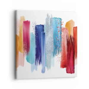 Schilderen op canvas - Omhoog en omlaag - 30x30 cm