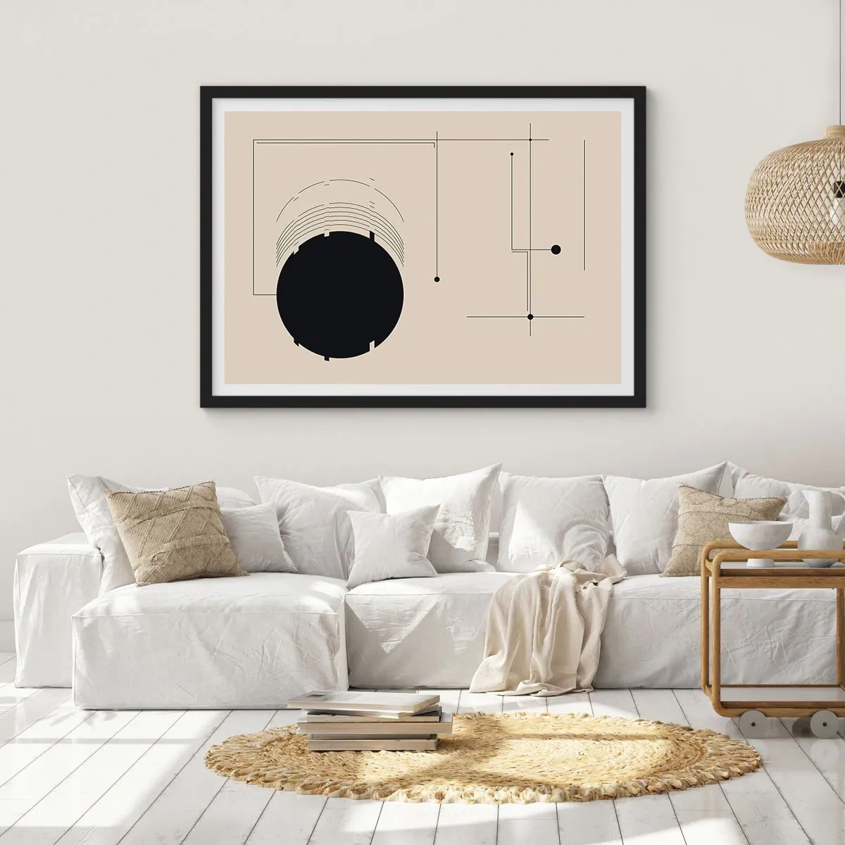Poster in een zwarte lijst - Een flexibele en dynamische compositie - 70x50 cm