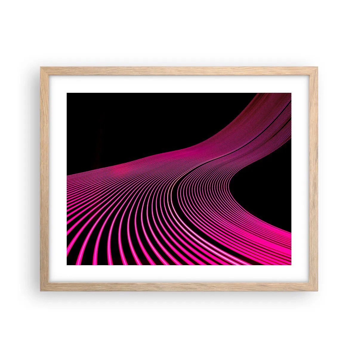 Een poster in een licht eiken lijst - Avenue van licht - 50x40 cm