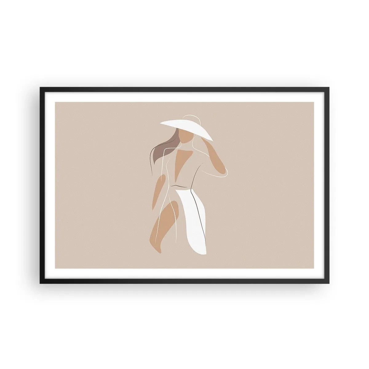 Poster in een zwarte lijst - Mode is leuk - 91x61 cm