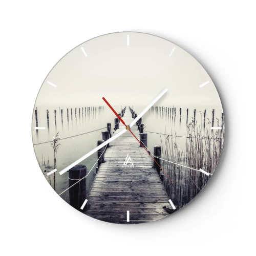 Wandklok - Klok - Dompel jezelf onder in vrede - 40x40 cm