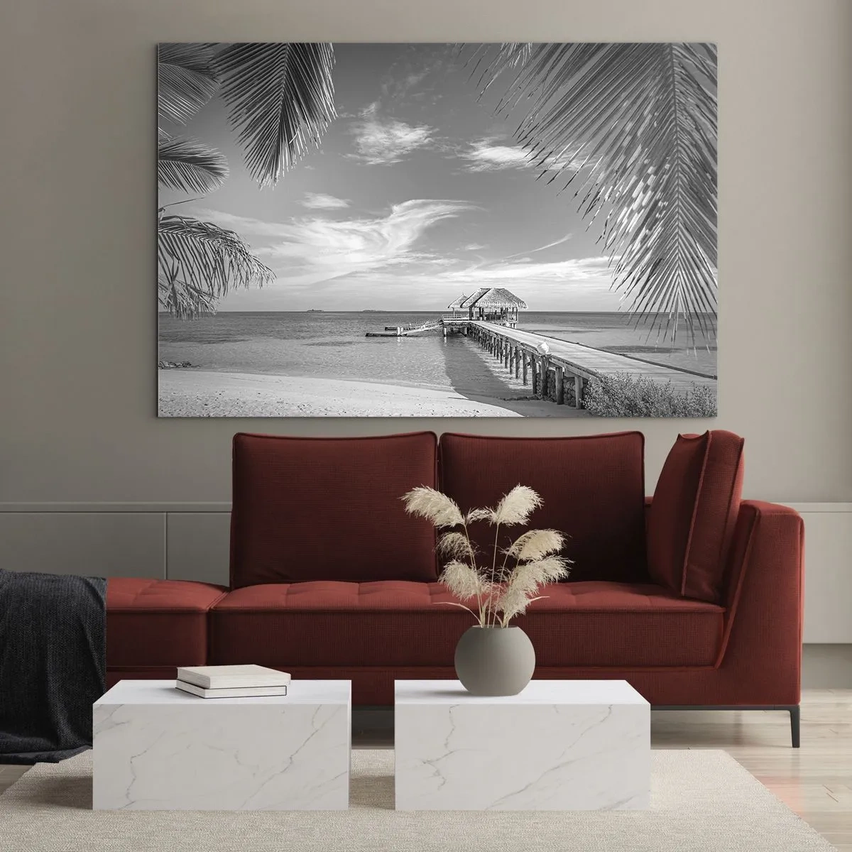 Schilderen op glas - Herinnering of droom? - 100x70 cm