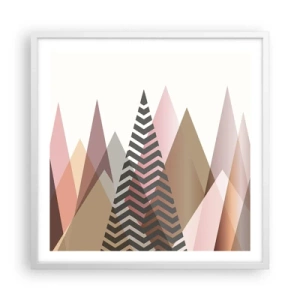 Poster in een witte lijst - Piramidaal uitzicht - 60x60 cm