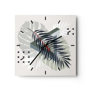 Wandklok - Klok - Natuur en geometrie - twee orden? - 30x30 cm