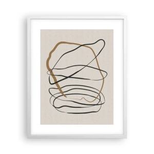 Poster in een witte lijst - Compositie – loopdans - 40x50 cm