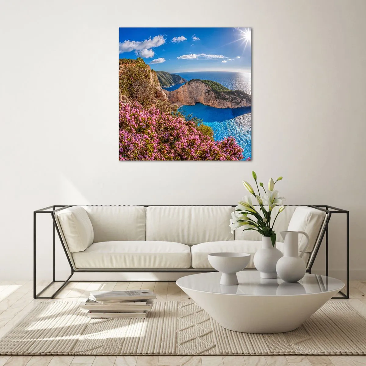 Schilderen op glas - Mijn geweldige Griekse vakantie - 70x70 cm