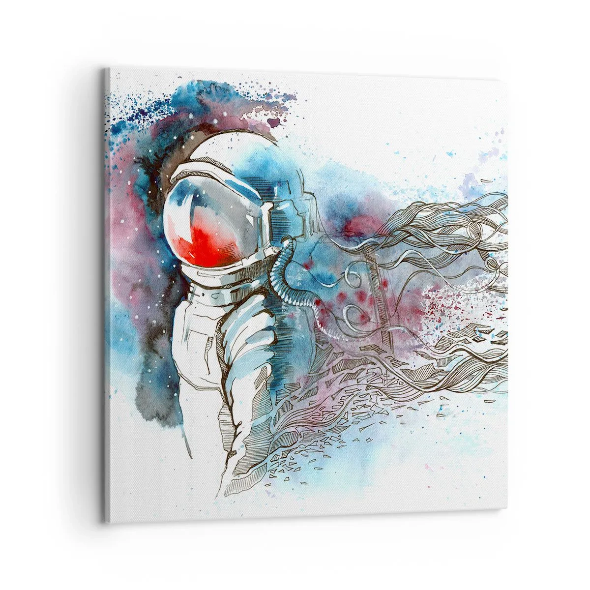 Schilderen op canvas - Alleen met de kosmos - 60x60 cm
