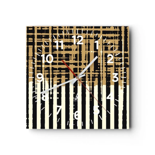 Wandklok - Klok - Architecturale abstractie - 40x40 cm