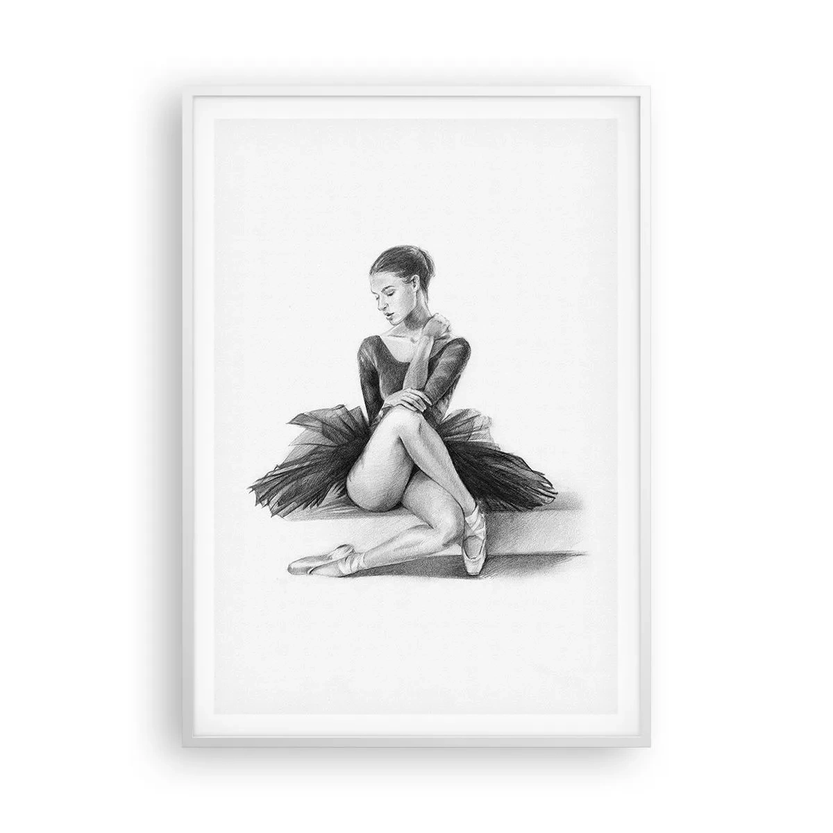 Poster in een witte lijst - Betoverd door de dans - 70x100 cm