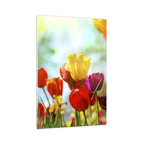 Schilderen op glas - Alle kleuren van de zon - 80x120 cm