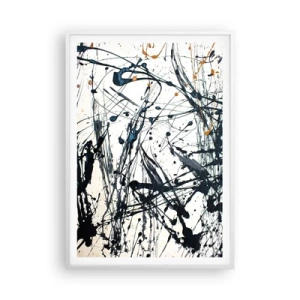 Poster in een witte lijst - Expressionistische abstractie - 70x100 cm