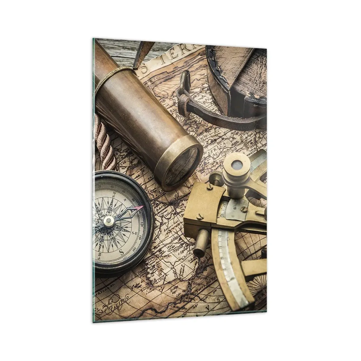 Schilderen op glas - Zet koers - 80x120 cm