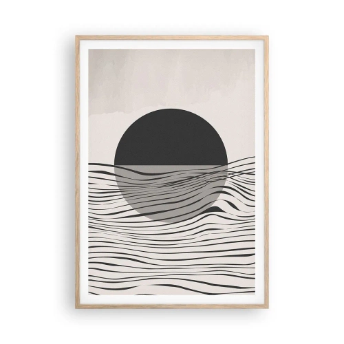 Een poster in een licht eiken lijst - Halve compositie - 70x100 cm