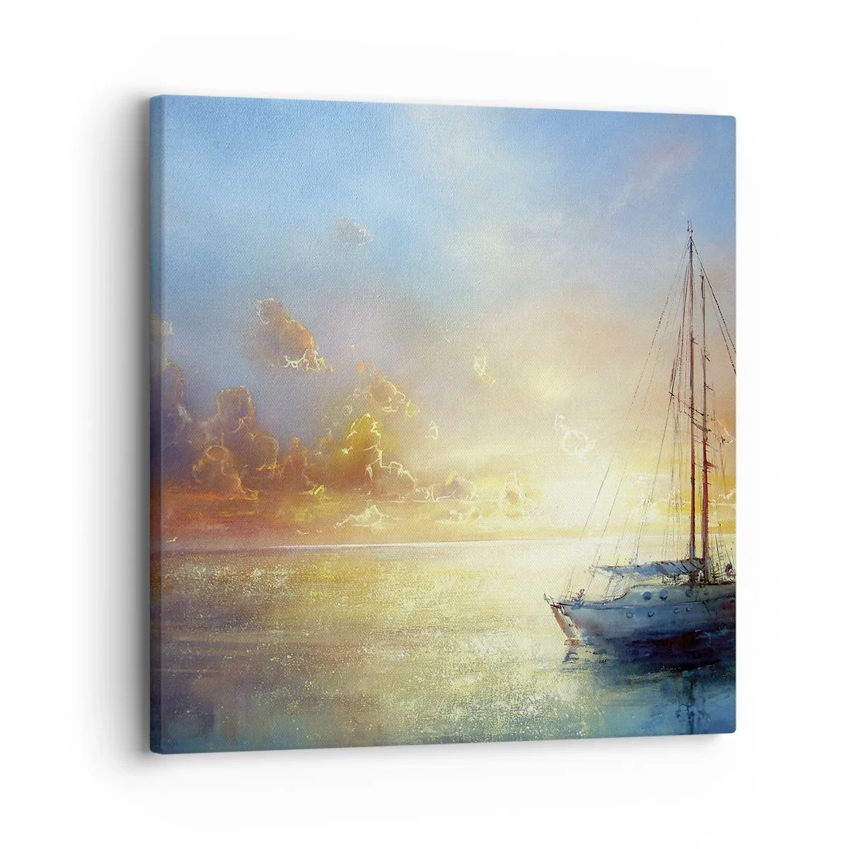 Schilderen op canvas - In een gouden baai - 30x30 cm