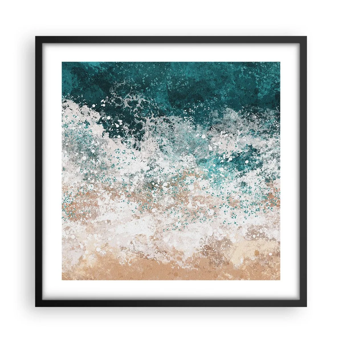 Poster in een zwarte lijst - Zeeverhalen - 50x50 cm