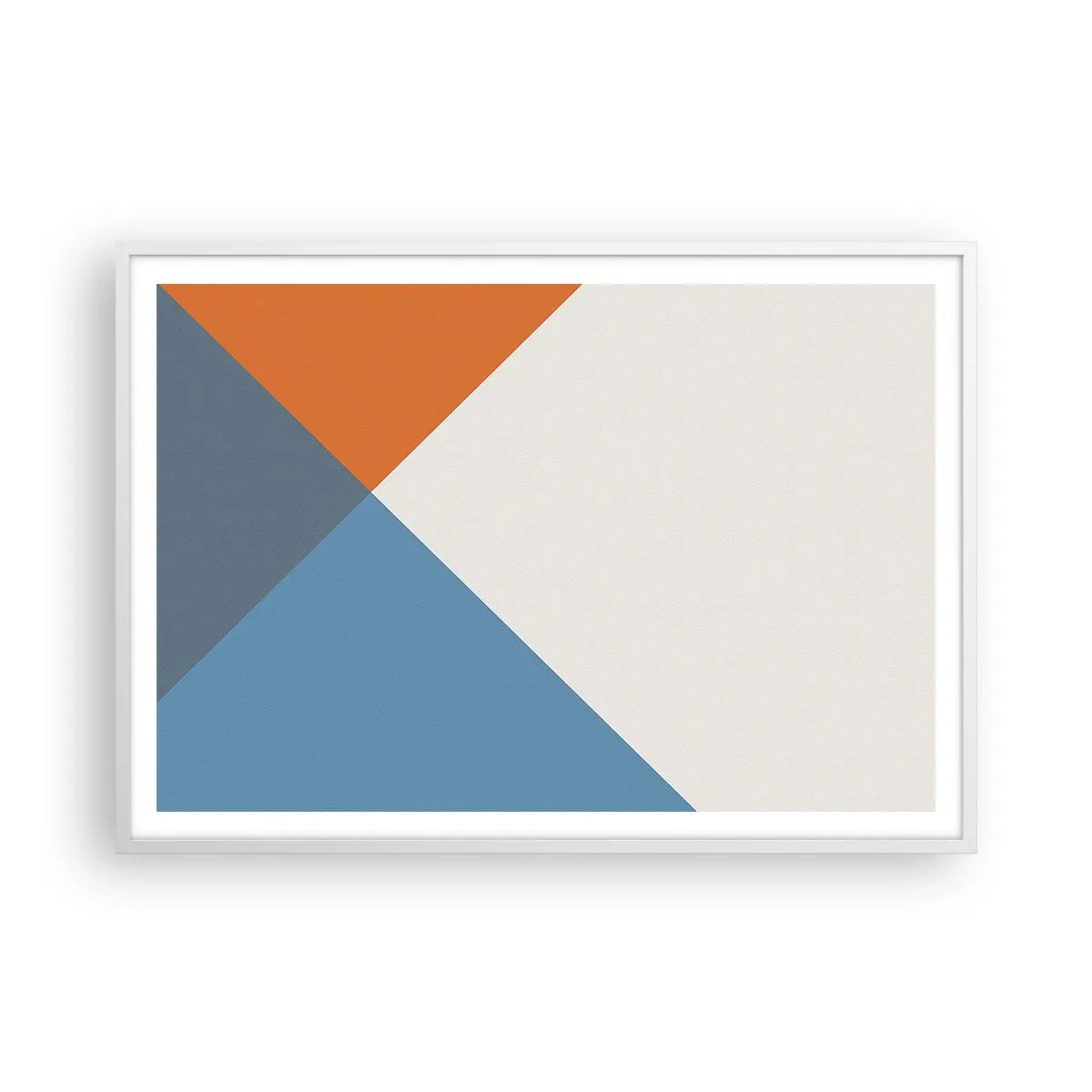 Poster in een witte lijst - In een hoekje… - 100x70 cm