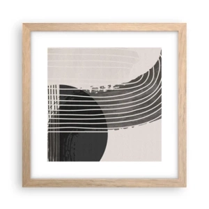 Een poster in een licht eiken lijst - Daar en terug - 30x30 cm