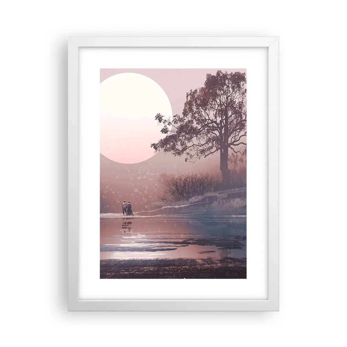 Poster in een witte lijst - nacht wonderen - 30x40 cm