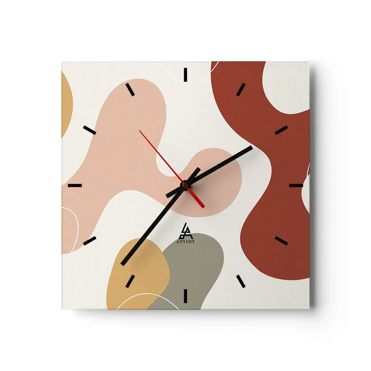 Wandklok - Klok - Kronkels of krullen? - 30x30 cm
