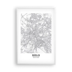 Poster in een witte lijst - Berlijnse bloem - 61x91 cm