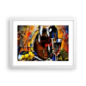 Poster in een witte lijst - En de wereld krijgt kleuren - 40x30 cm