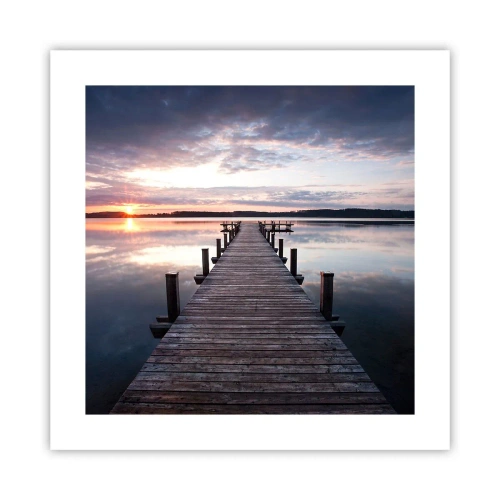 Poster - Een rustige grens tussen dag en nacht - 40x40 cm