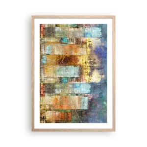 Een poster in een licht eiken lijst - Een zonnige metropool - 50x70 cm